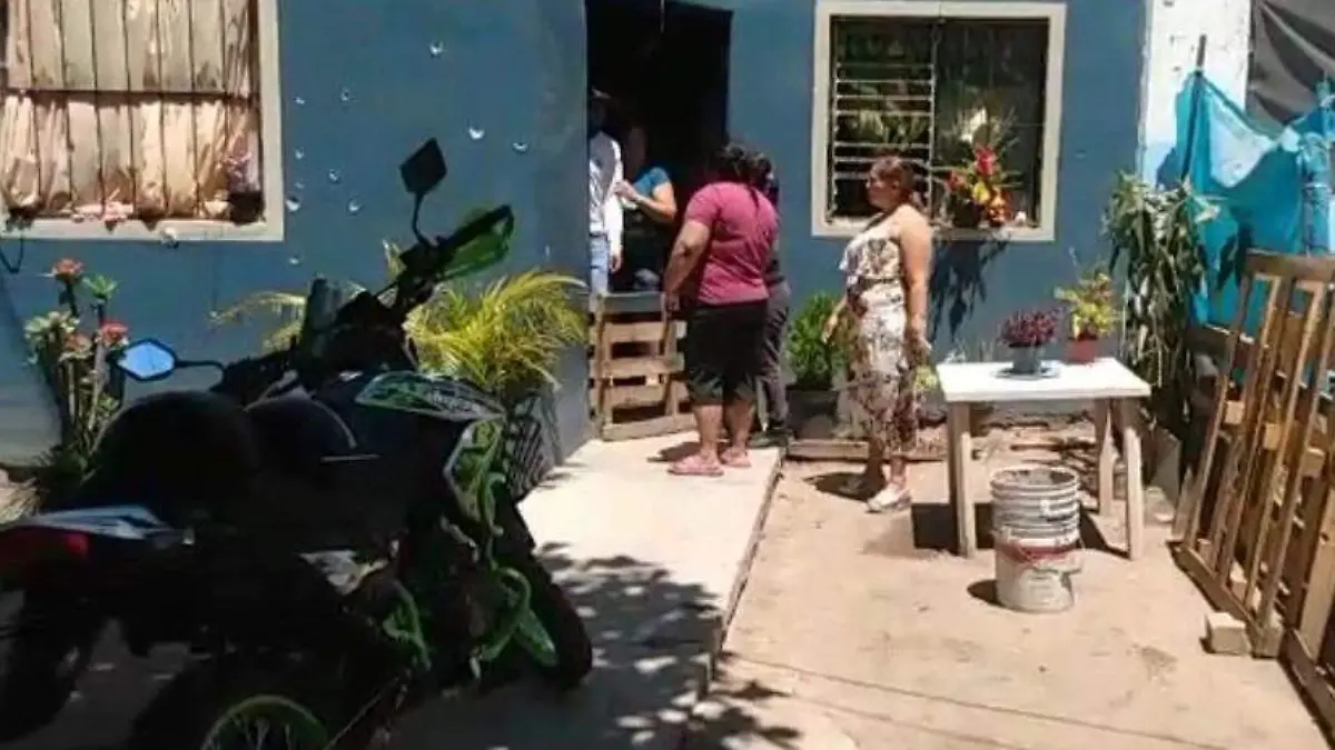 Finca baleada en Colima